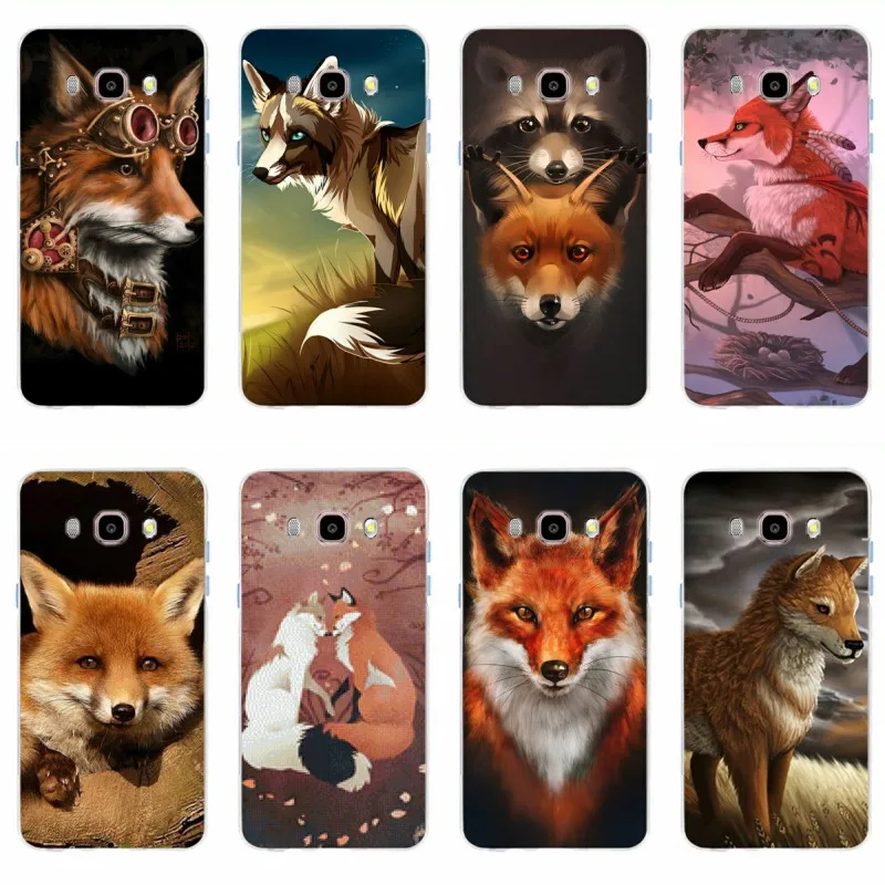 Милый чехол из ТПУ с изображением лисицы мягкий для Samsung Galaxy S6 S6edge S6Plus A7 S7edge S8 S9 Plus