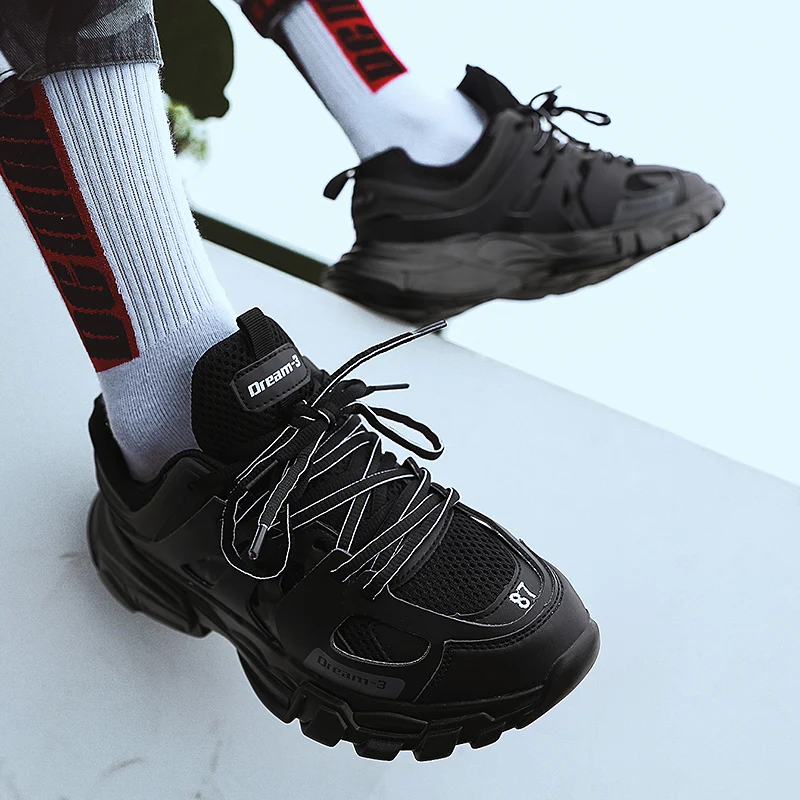 

Men's Shoes Fashion Thick Bottom Sneakers Men Casual Shoes Comfortable Versatile Sports Shoes Mesh Breathable Wild Men's Shoes