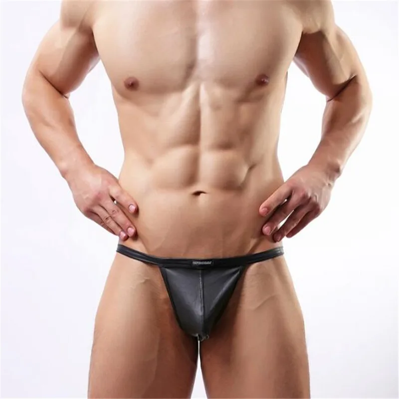 Sexy Men's Underwear Faux Leather G-Strings &amp Thongs |