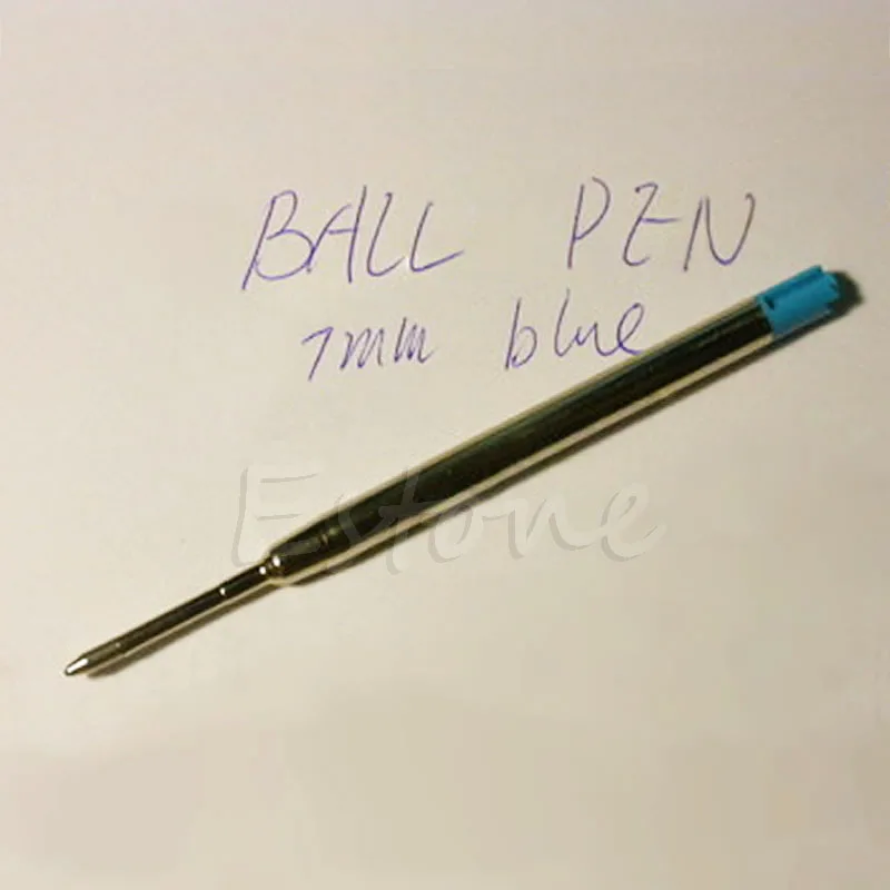 

10pcs Standard Style Blue/black Ink 1MM Medium Nib Ball Point Pen Refills