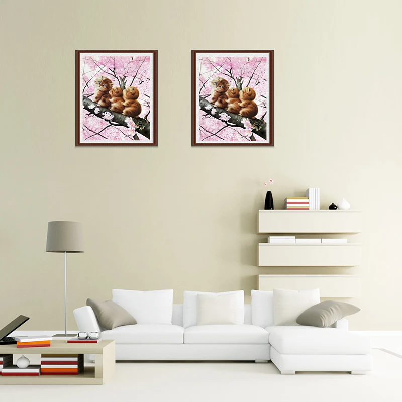 Набор для алмазной живописи сделай сам детская игрушка кошка водный проход с