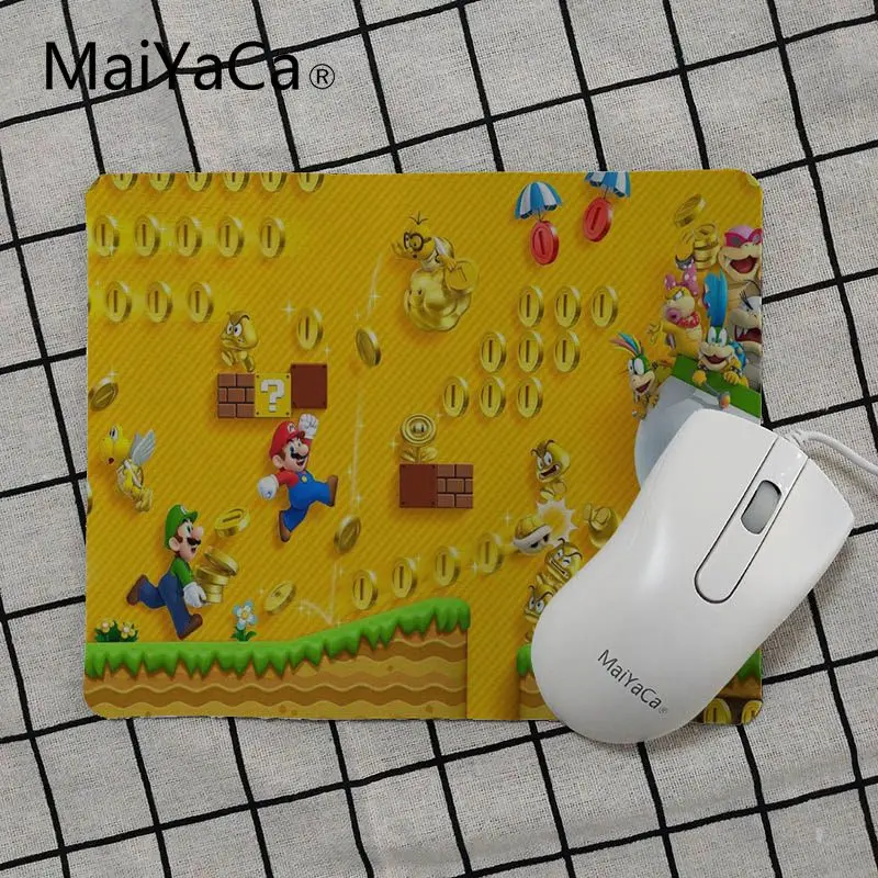 MaiYaCa super mario bros wii уникальная настольная панель коврик для игровой мыши Размер для 18x22 см 25x29 см маленький коврик для мыши