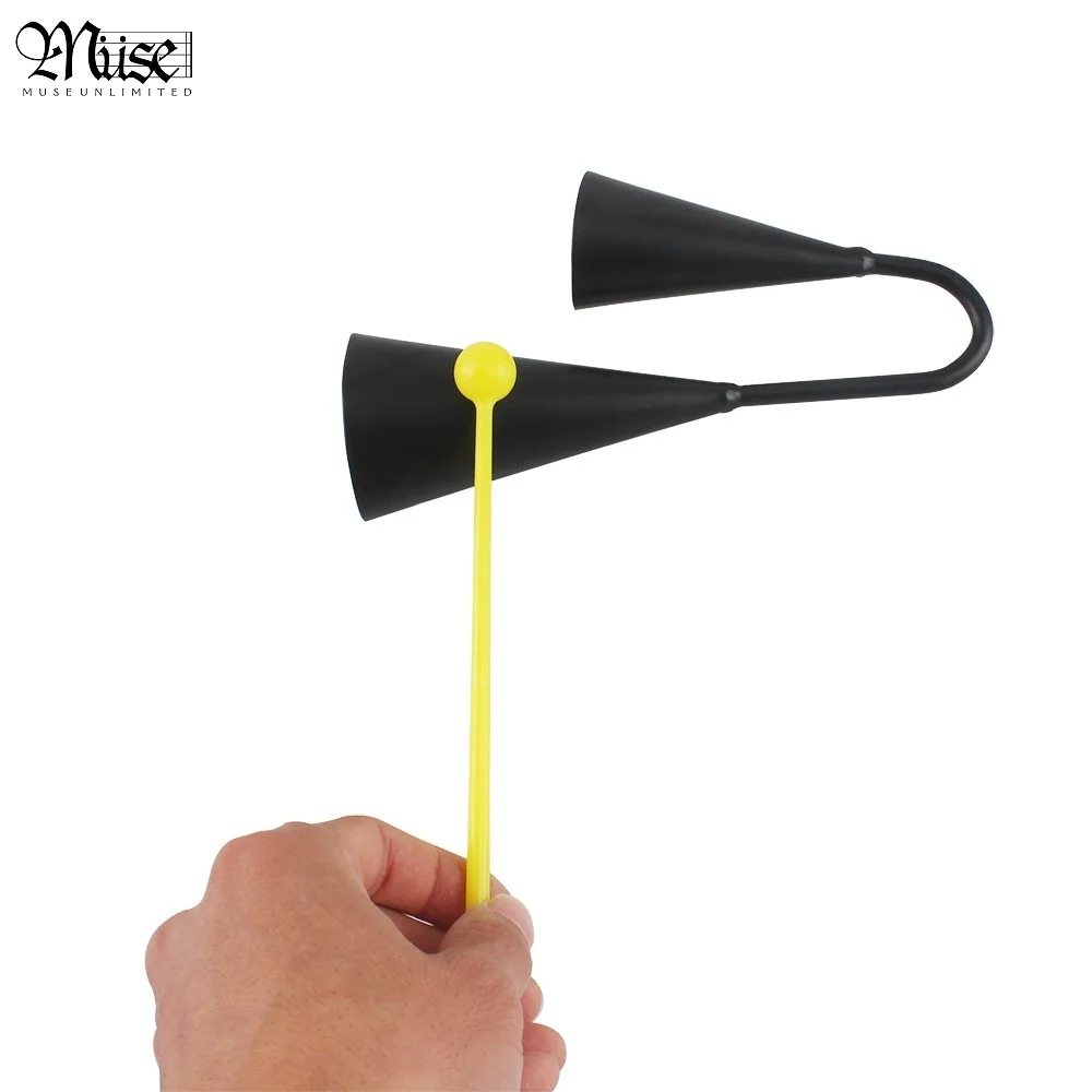 

Two Tone Metal A-go-go Bell Cowbell Percussion Instrument with Striker
