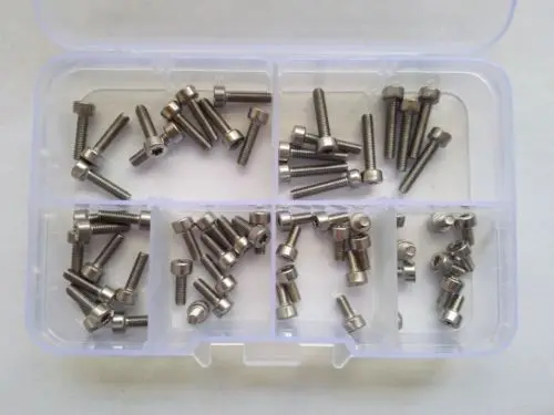 60 шт M3 Torx болт T & TX гнездо колпачок головки винта Болты Шурупы Ассортимент