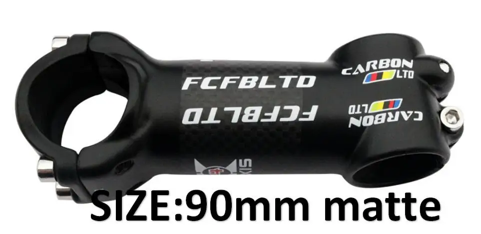 matte FCFB велосипедный стержень из углеродного волокна для велосипеда, стоячий стержень для велосипеда MTB дорожный велосипед 31,8 мм Угол 6 Bicicleta Tallo Bicicleta potencia - Цвет: matte
