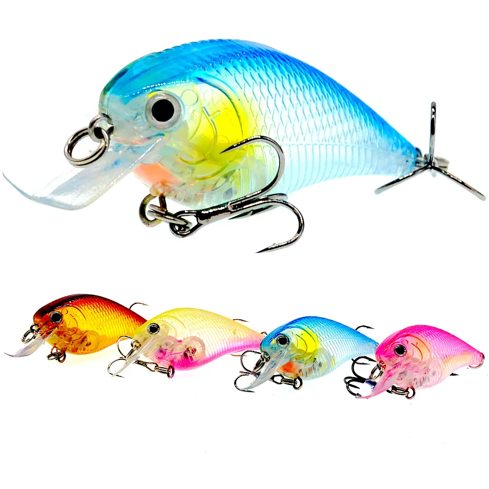 

Рыболовная приманка, кренкбейт, жесткие приманки, прозрачные цвета, искусственная приманка воблер, 68 мм, 9,4 г, 4 шт./партия