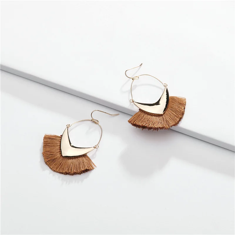 Модные аксессуары HUIDANG ювелирные изделия массивные серьги с бахромой и кисточкой