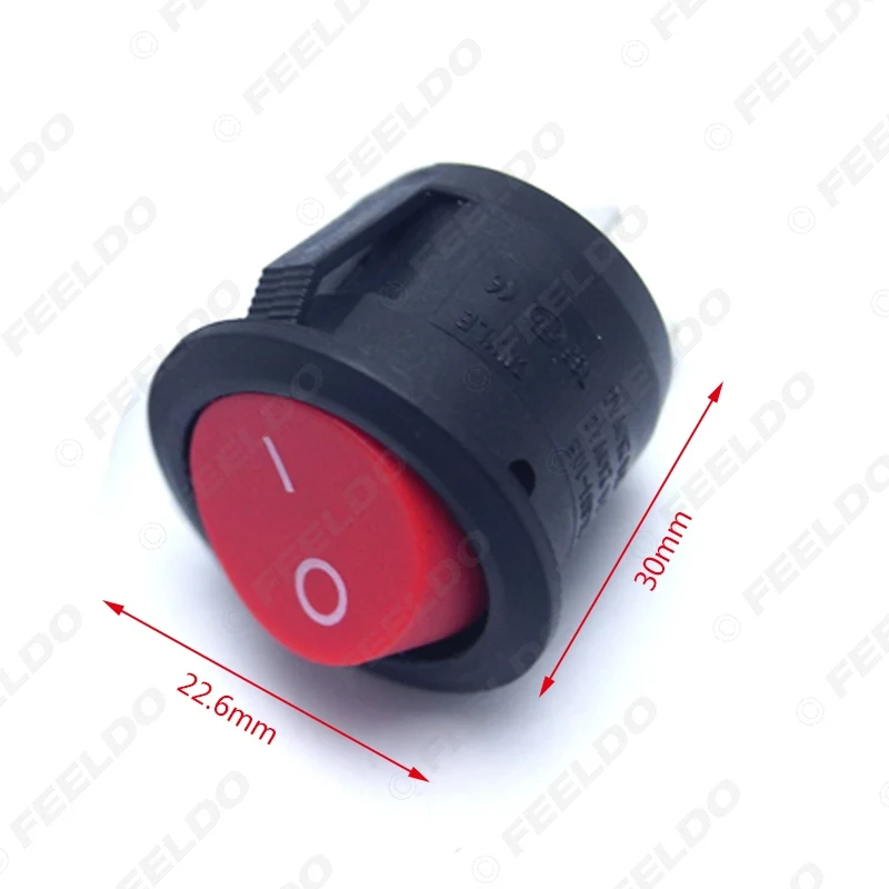 Motobot 2 Pin 23 мм Диаметр круглая кнопка 6A/250V 10A/125V AC автомобиль/Авто/Лодка Rocker SPST