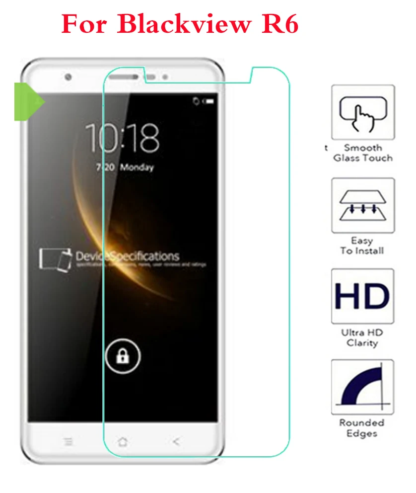 9H Premium Tempered Glass For Blackview R6 Screen Protector Toughened protective film 5.5&quot | Мобильные телефоны и