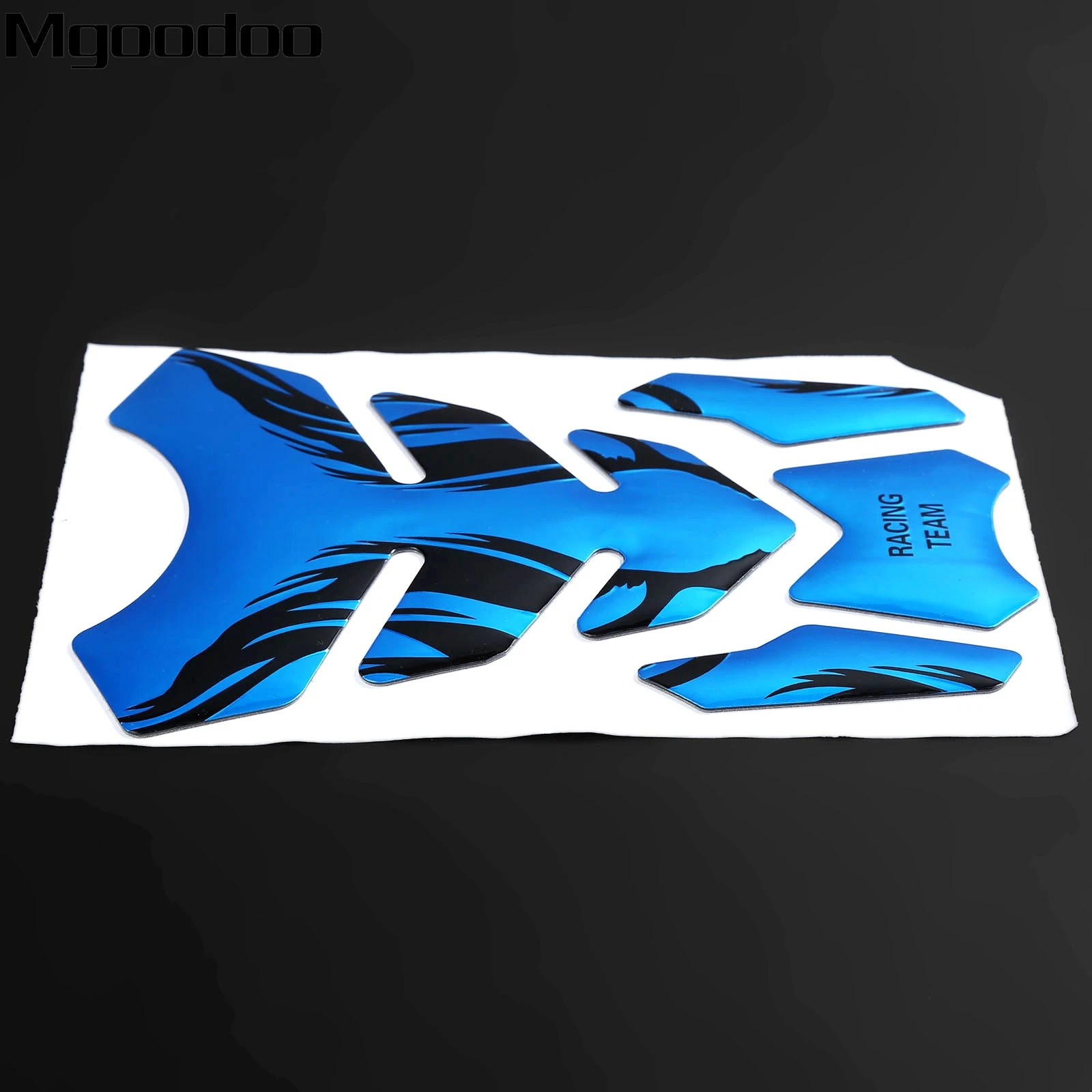 Синяя мотоциклетная 3d наклейка на бак топлива и масла защитная универсальная