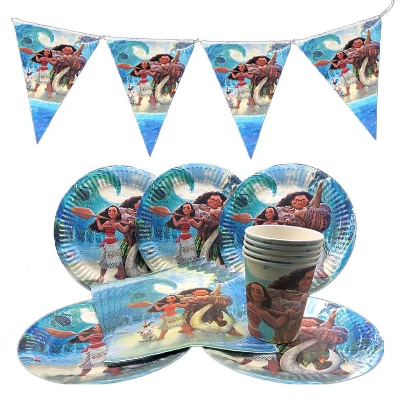 Omilut 20pcs Mnana Party Supplies Monana Birthday Decor Cartoon Cute Tablecloth/Cups/Banner Children's Suppl | Дом и сад