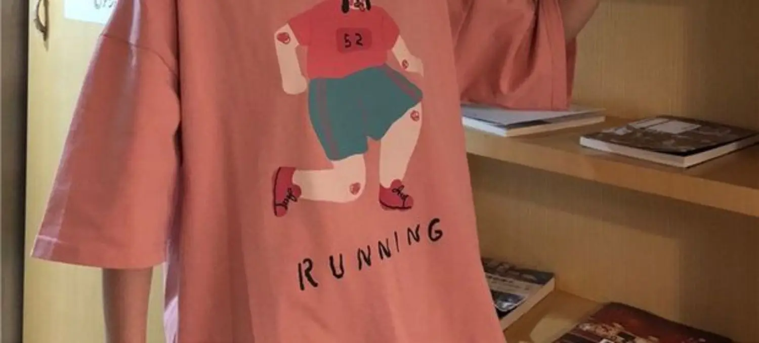 YouGeMan Футболка женская короткий рукав футболки летняя одежда Корейский Ulzzang Harajuku Kawaii печатная розовая футболка женский топ
