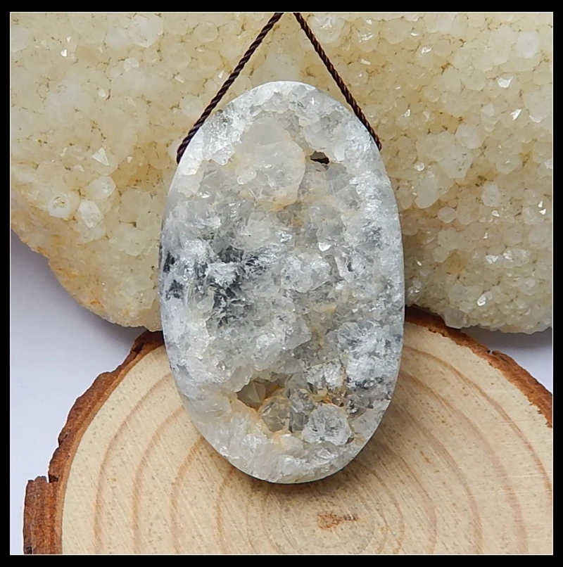 Распродажа 1 шт. модная подвеска Drusy в форме капли воды из яшмы океана 46x28x13 мм 26 84