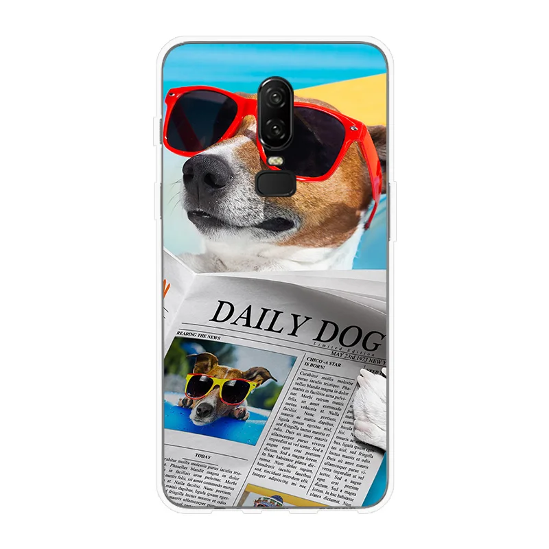 Phone case For OnePlus 5 5T 6 6T Soft Cover Cute Pet Dog Patterned Silicone Shell Cases T Case |