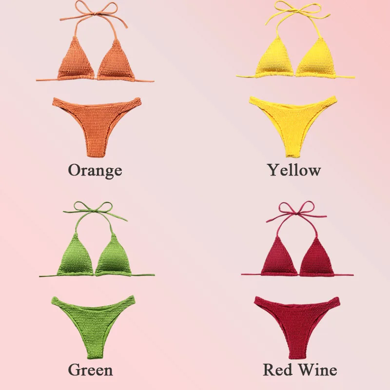 Женский раздельный купальник Bikiniset зеленого цвета из 2 предметов с высокой талией