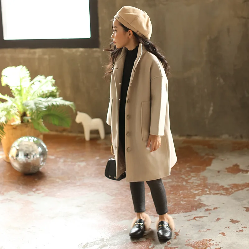 Girls' Coats Winter 2018 Korean Mother and Daughter Child Care Thickening Long Wear Children's Woollen Coat | Детская одежда и