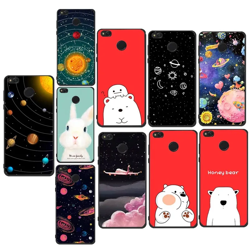 Высококачественный чехол для Xiaomi Redmi 4x мягкий силиконовый с мультяшным рисунком