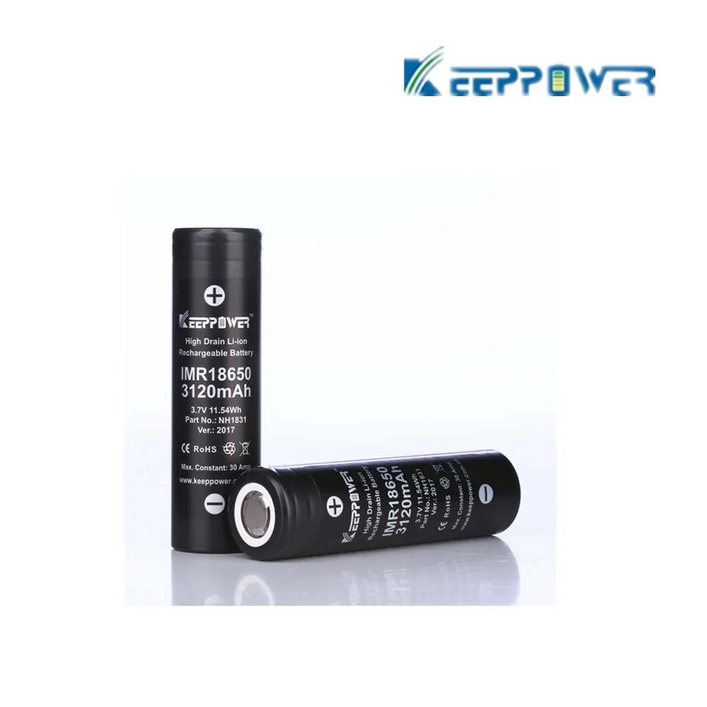 Литий ионная аккумуляторная батарея Keepower 2 шт. 30 А разряд IMR18650 3120 мАч