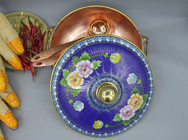 Cloisonne электромагнитная печь фиолетовый медный горячий горшок утолщенная Бытовая