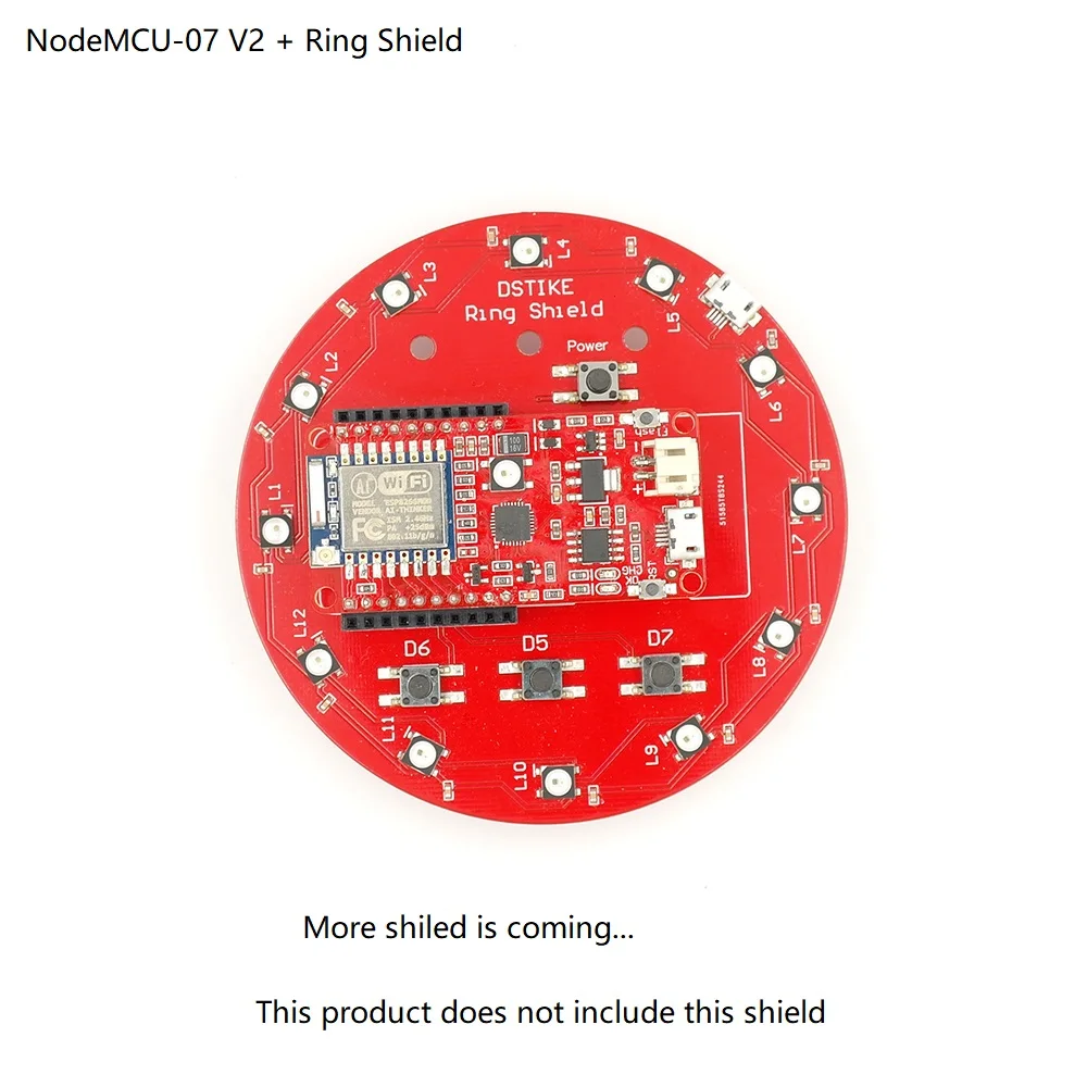 DSTIKE NodeMCU 07 V2 ESP8266 2dBi антенны зарядное устройство RGB светодиодный ESP LM39100 низкая