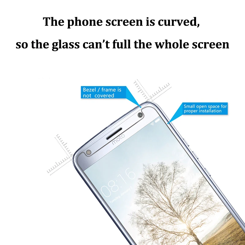 Wangcangli 2.5D Tempered glass For Motorola X4 phone protective film 0.3mm Ultra-thin screen protector | Мобильные телефоны и