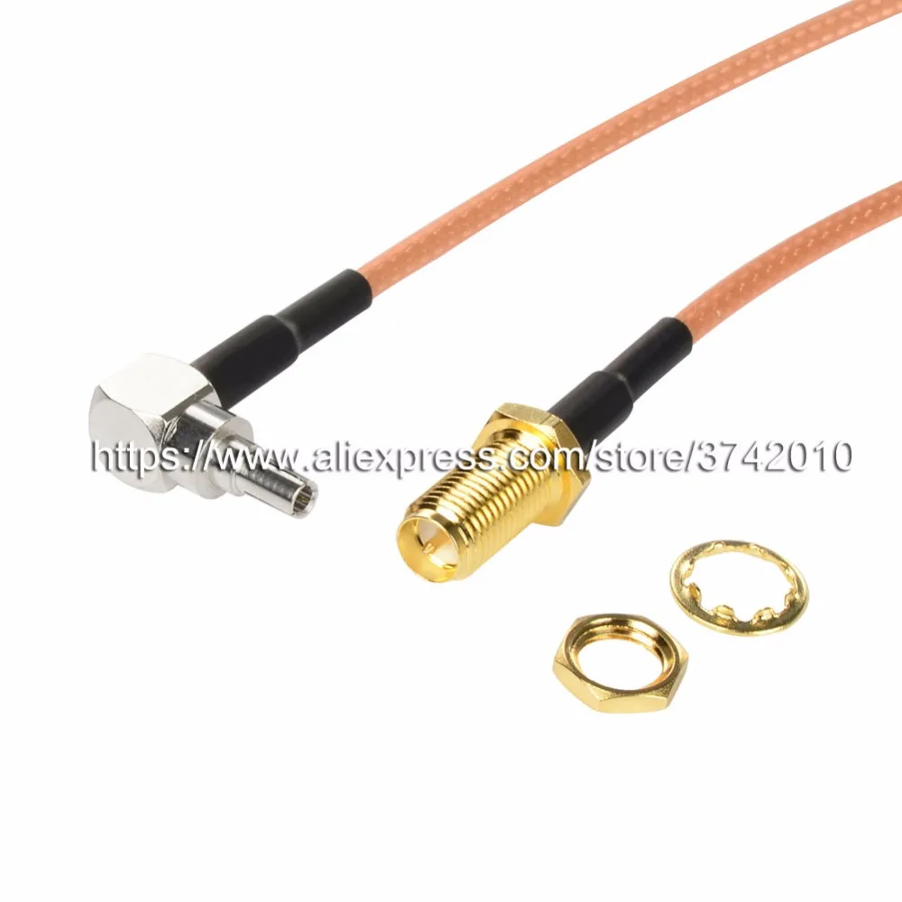 Горячая Распродажа CRC9 RP SMA женский косички удлинитель кабеля RG316 20 см 2 шт./лот