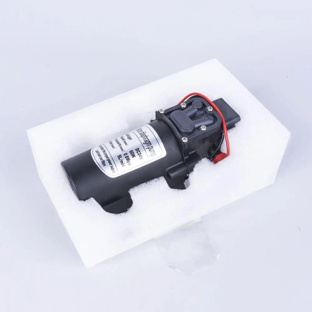 DC 24V 60W 130PSI 5L/мин Электрический мембранный насос Самовсасывающий усилитель для