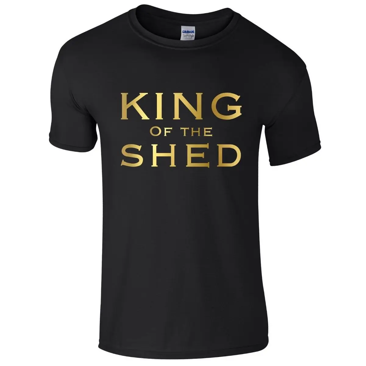 Мужская футболка KING OF THE SHED с забавным принтом Новинка для розыгрышей садовник