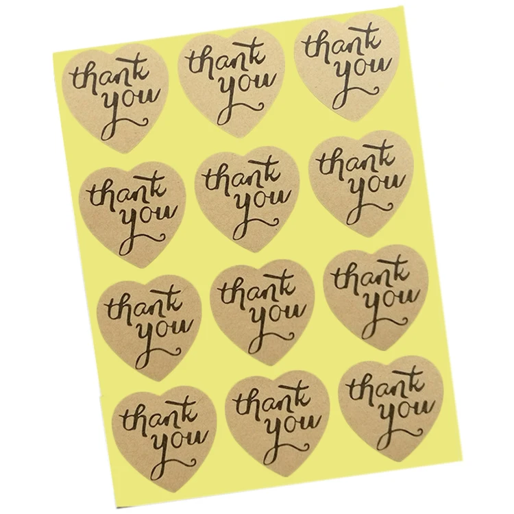 120 шт ручной работы wtih Красное сердце с надписью Love Thank you круглый Скрапбукинг