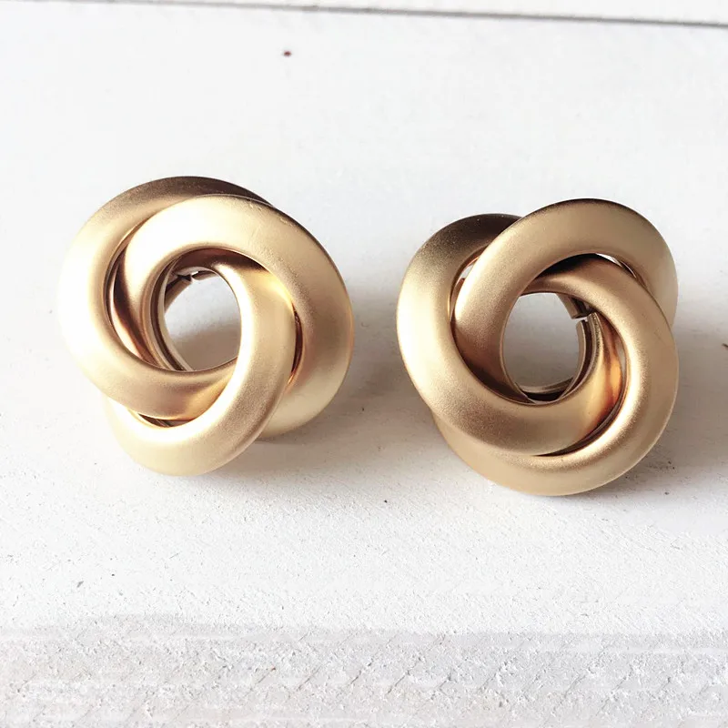 Dongmu jewellery 2017 новая мода немой Металл преувеличены серьги круглый панк дамы тонкой
