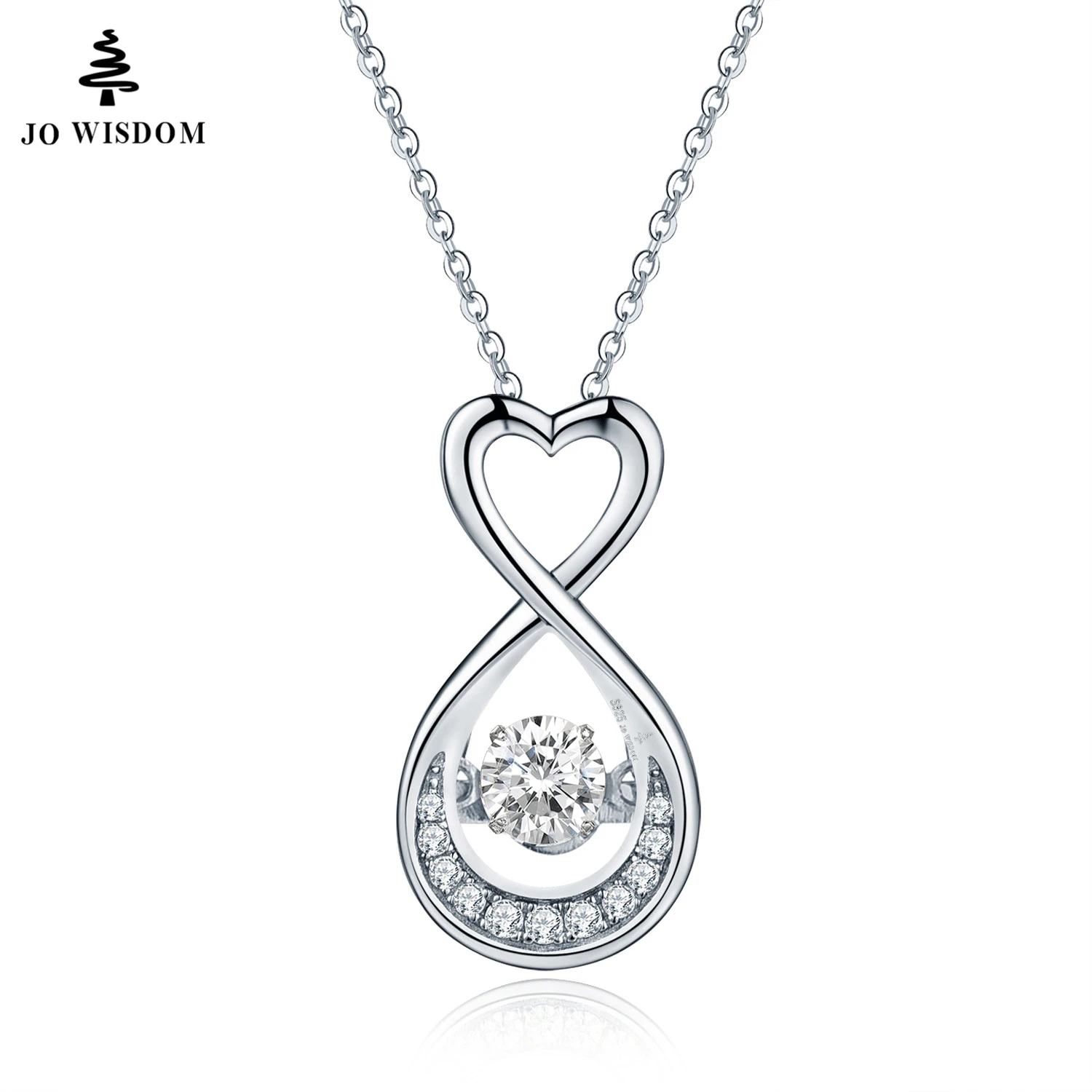 Сердце ожерелье для женщин fine топаз изделия твердых стерлингового серебра 925