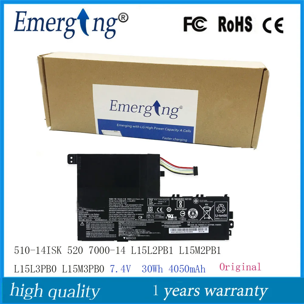 7,4 V 30WH ноутбук Батарея L15M2PB1 для lenovo Йога 510-14ISK 7000-14 520L15L2PB1 L15L3PB0 L15M3PB0 L15C2PB1