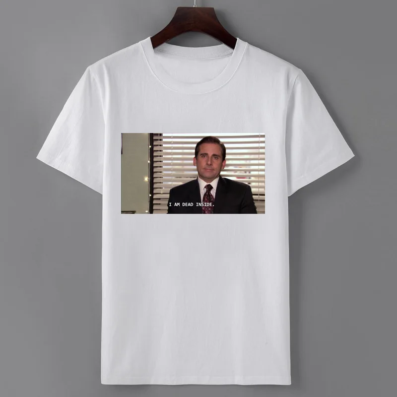Women Fashion White Tee Funny Short Sleeve Casual T-Shirt The Office Michael Tops | Женская одежда