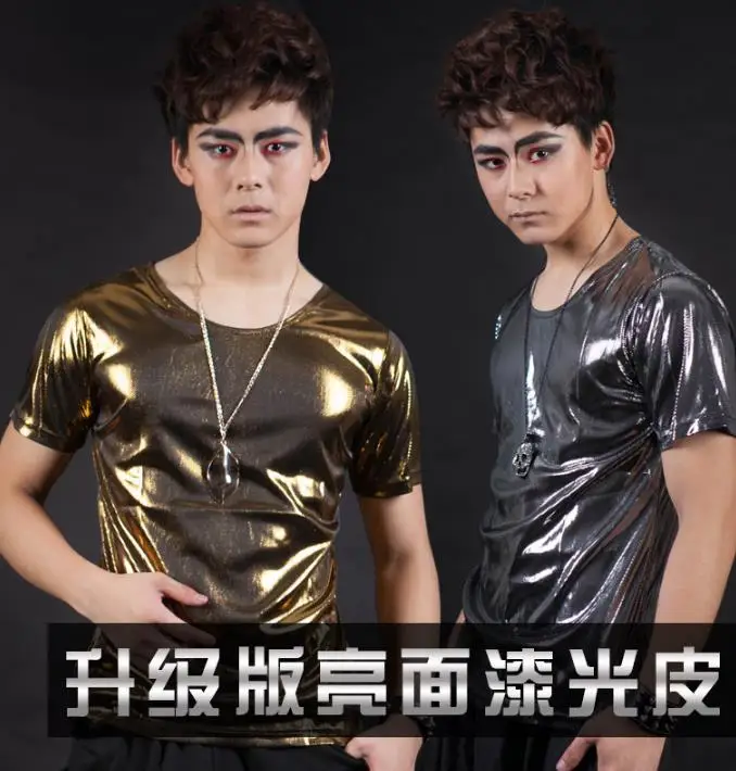 Золотая серебряная модная панк тонкая сексуальная с блестками рубашка для