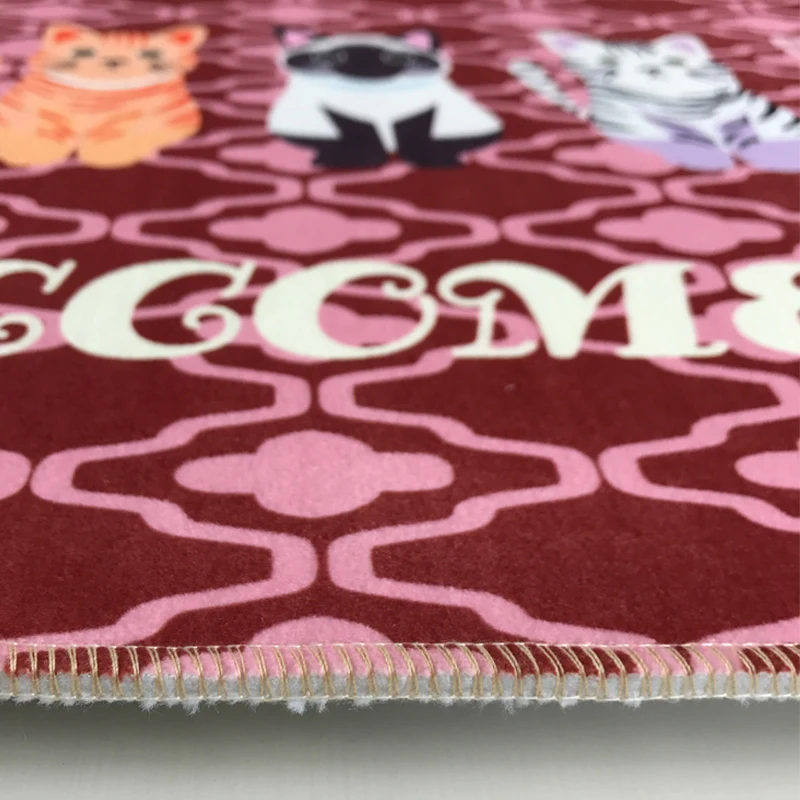 Добро пожаловать коврики животные милый кот принт ванная комната кухня двери