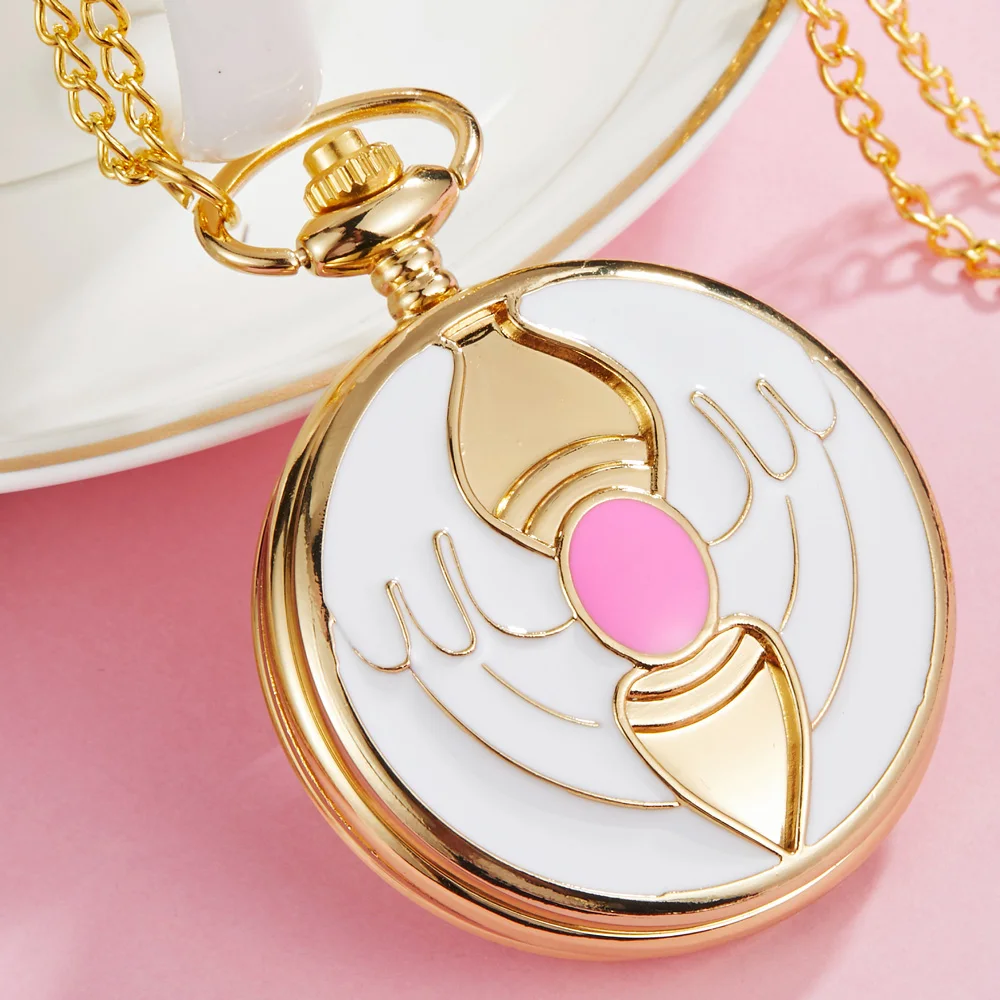CARDCAPTOR SAKURA карманные часы для женщин милый розовый Sakura Magic массив циферблат девушка женские часы кулон цепочки и ожерелья цепи Best подарок