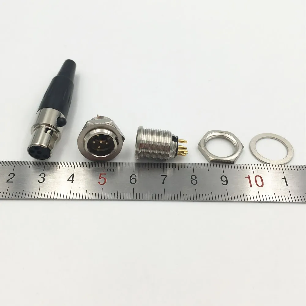 50 комплектов штепсельная вилка Mini XLR 3 4 5 6 Pin Female + розетка маленький аудиоразъем