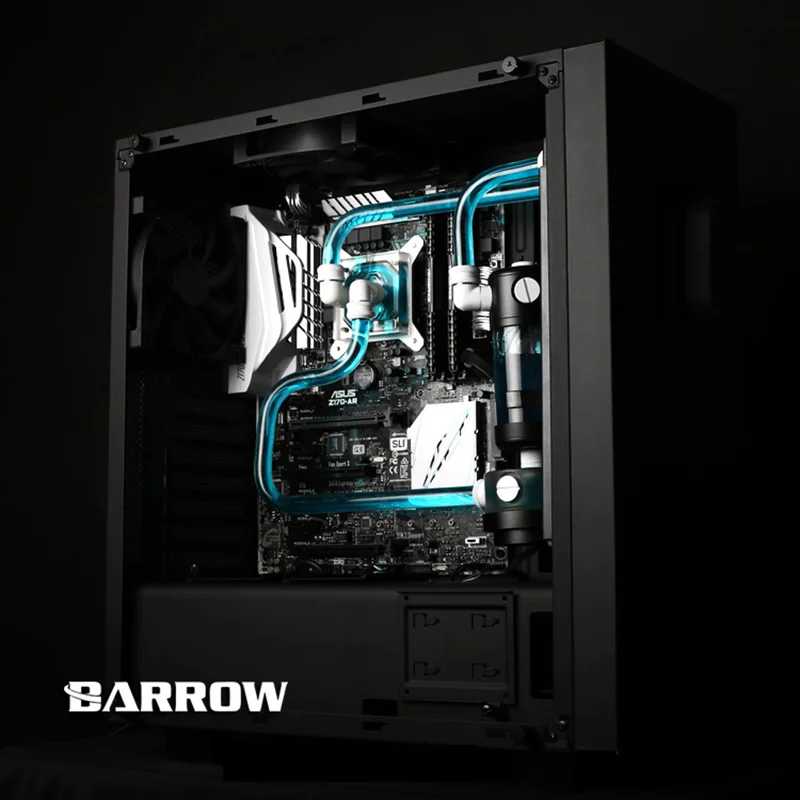 Günstig Barrow Wasser Kühlung Kits OD14mm Hart Rohr + 240mm Kühler + CPU Block + Pumpe + Reservoir Verwenden Für AM3 AM4 + Intel 115X 2011 X99