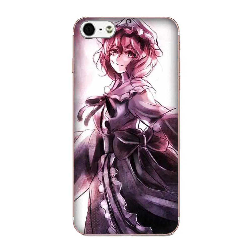 Touhou Project Saigyouji Yuyuko тпу шаблон телефон для Apple iPhone 4 4S 5 5C 5S SE 6 6S 7 8 Plus X XS Max