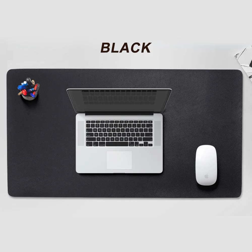 Black Модный ноутбук планшет из искусственной кожи клавиатура игровая мышь коврик для запястья компьютерный стол коврик для офиса и дома 55x30 см - Цвет: Black