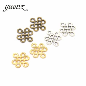 YuenZ 40 шт. античный серебряный сплав китайский узел подвески ожерелье бусины для рукоделие большое отверстие бусины браслеты Подвески J108