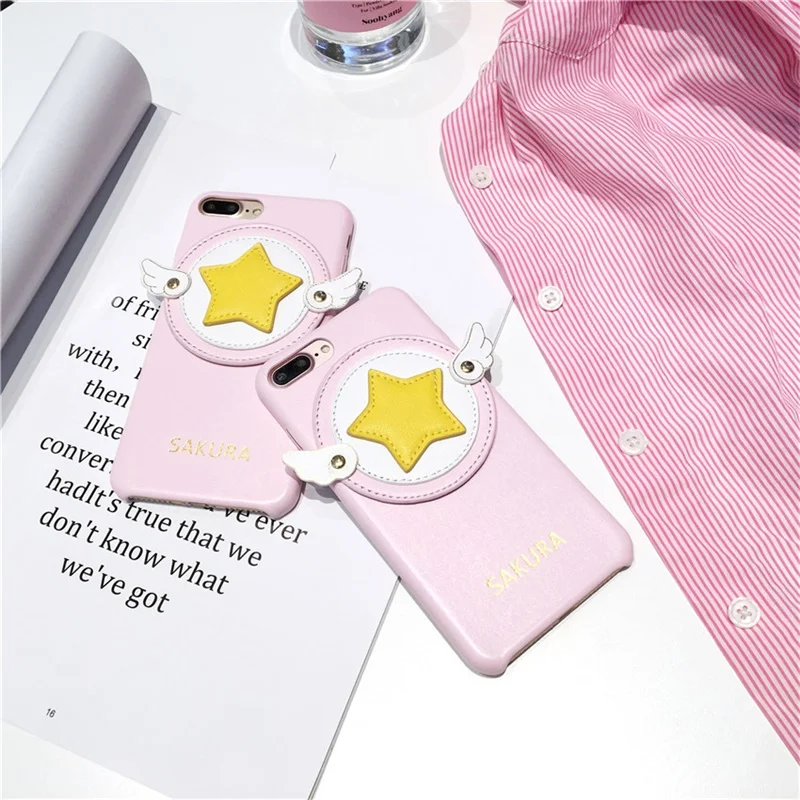 GYKZ мультяшный чехол для телефона iPhone 8 7X6 6s Plus Cardcaptor Sakura задняя чехол для iPhone 7 Крылья Ангела Кортикальные Feel Fundas