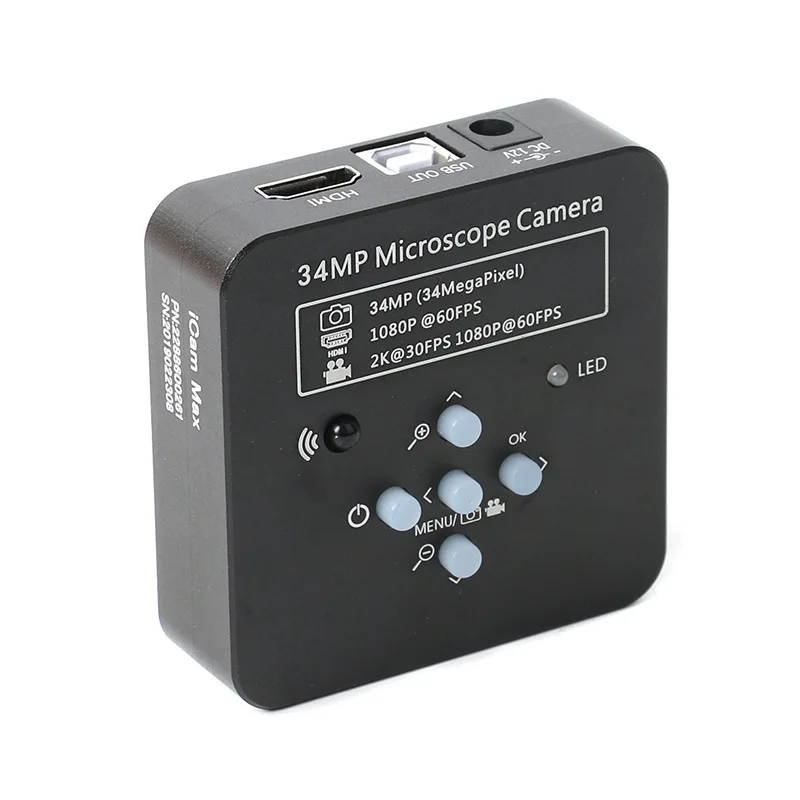 Электронный цифровой видеомикроскоп 34MP 2K 1080P HDMI USB камера 100X C-образное крепление