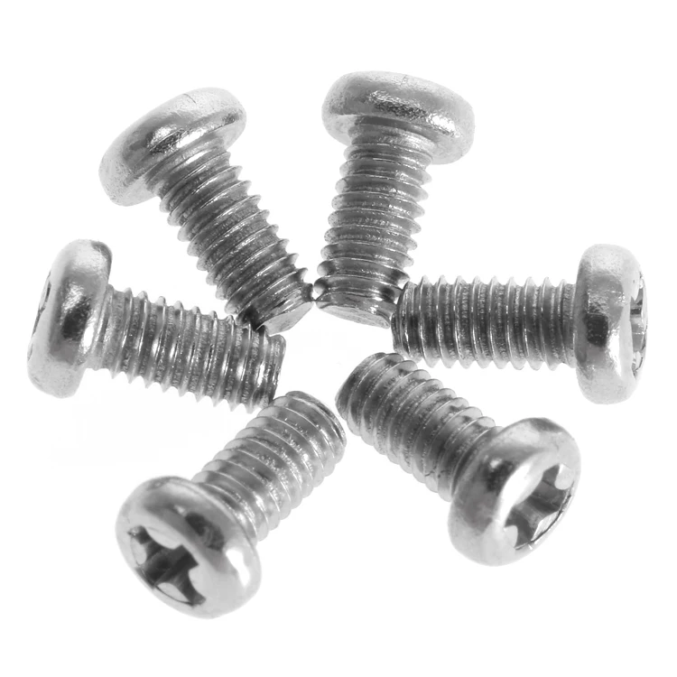 50Pcs M2.5x5mm Stainless Steel Phillip Plain Screws and Bolts M2.5 Cross Recessed Pan Head Phillips Cap Fastener Machine Tools |