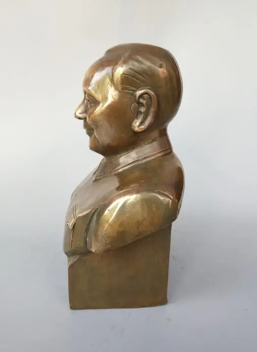 Китайская Чистая латунь Великий лидер Дэн Сяопин статуя | Дом и сад