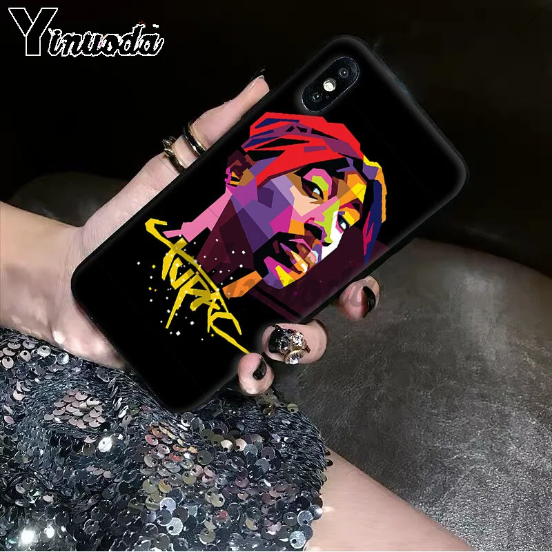 11pro MAX 2Pac Tupac Amaru Shakur Мягкий Силиконовый ТПУ чехол для телефона iPhone 6S 6plus 7 7plus 8 8Plus X Xs
