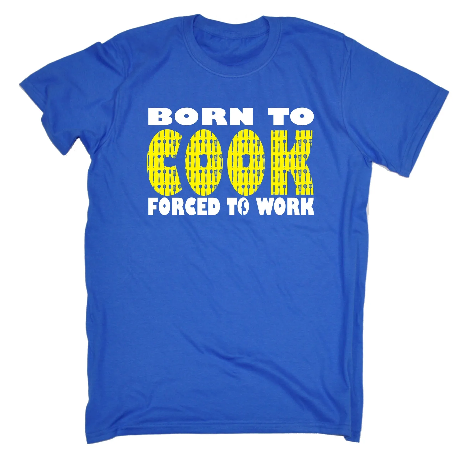 Born To Кук футболка с надписью &quotForced Work&quot шеф повар одежда для мамы папы дочери или