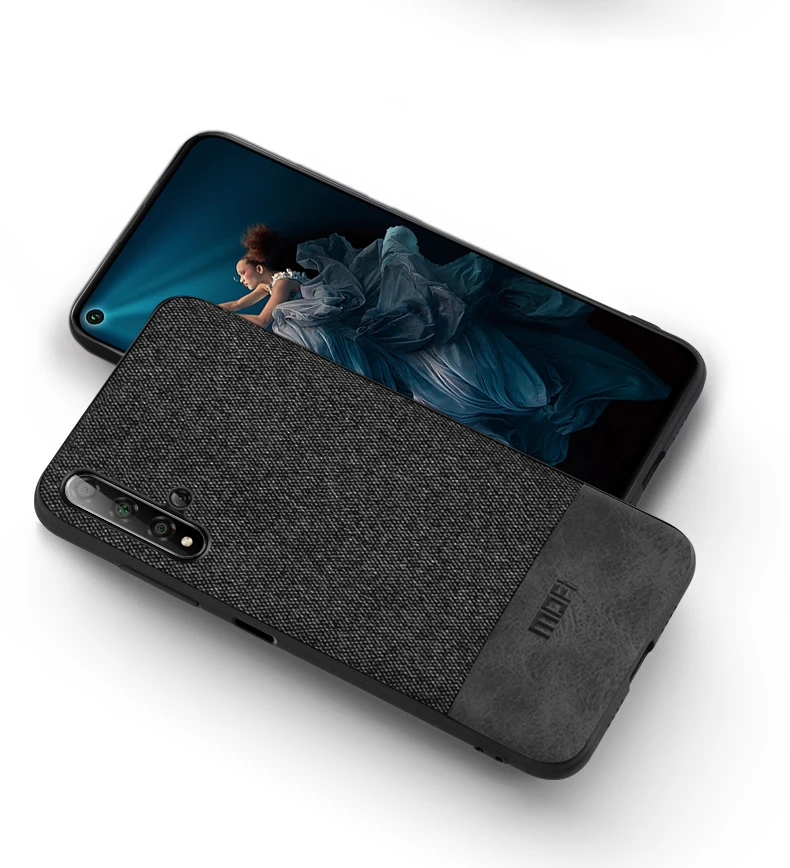 Для huawei honor 20 чехол MOFi honor 20 pro задняя крышка Ткань защитный силиконовый capas honor 20 lite чехол s