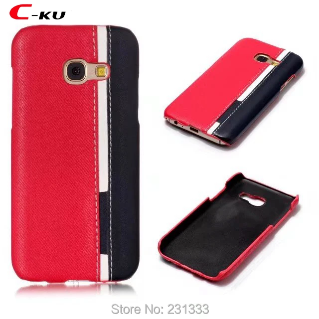 Жесткий чехол C-ku для Samsung Galaxy S7 S8 A3 2017 J7 J3 J5 A5 2018 A7 J310 J510 NOTE8 холст Вертикальная Кожа