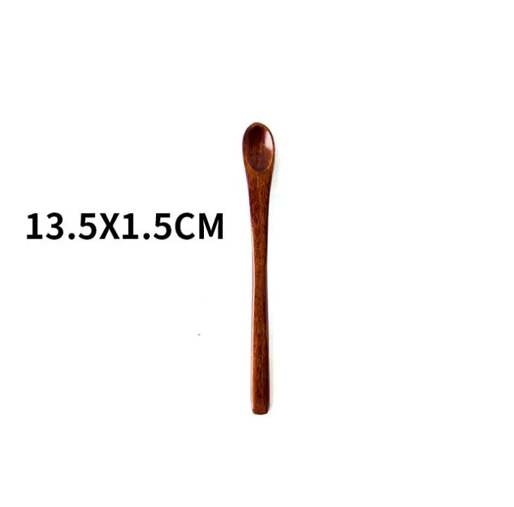 Экологичная ложка из натурального дерева для перемешивания кофе чая супа сахара
